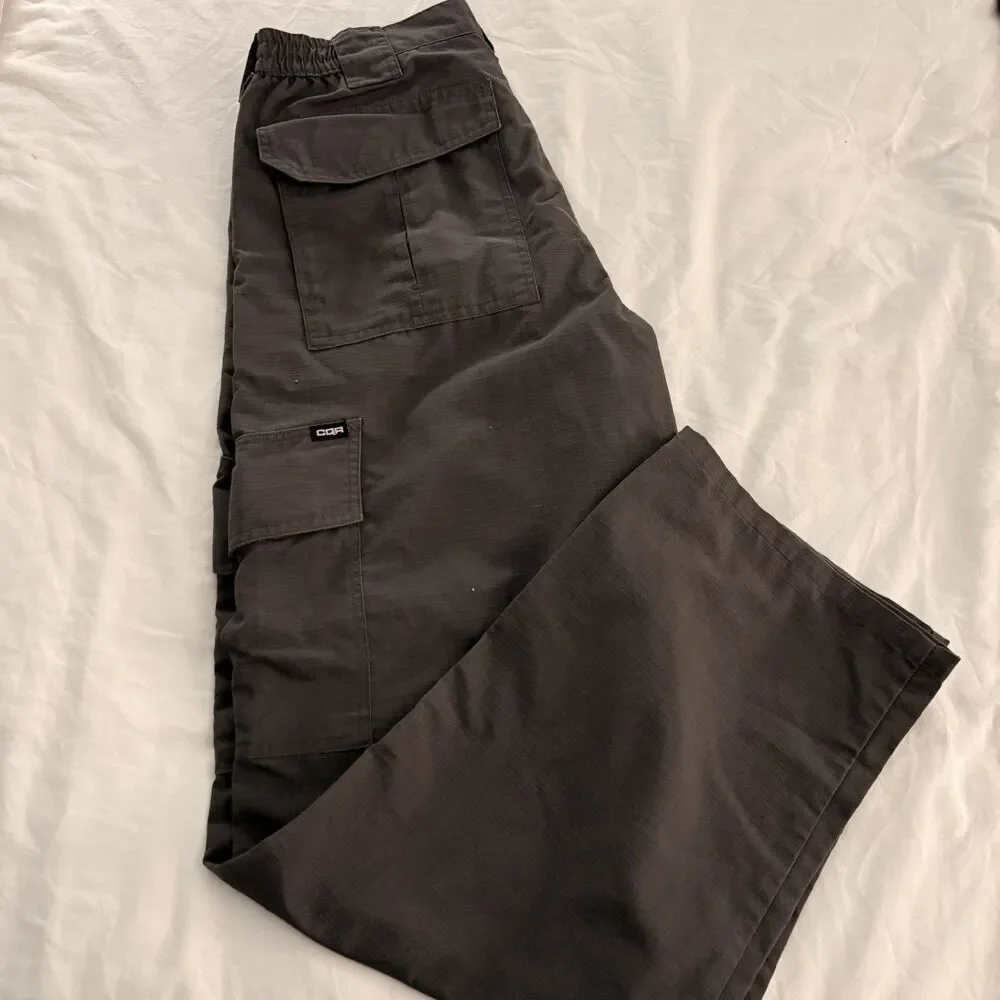 CQR Tactical Ripstop Pants Mens 32x32 Grey Straight Relaxed Fit Cargo